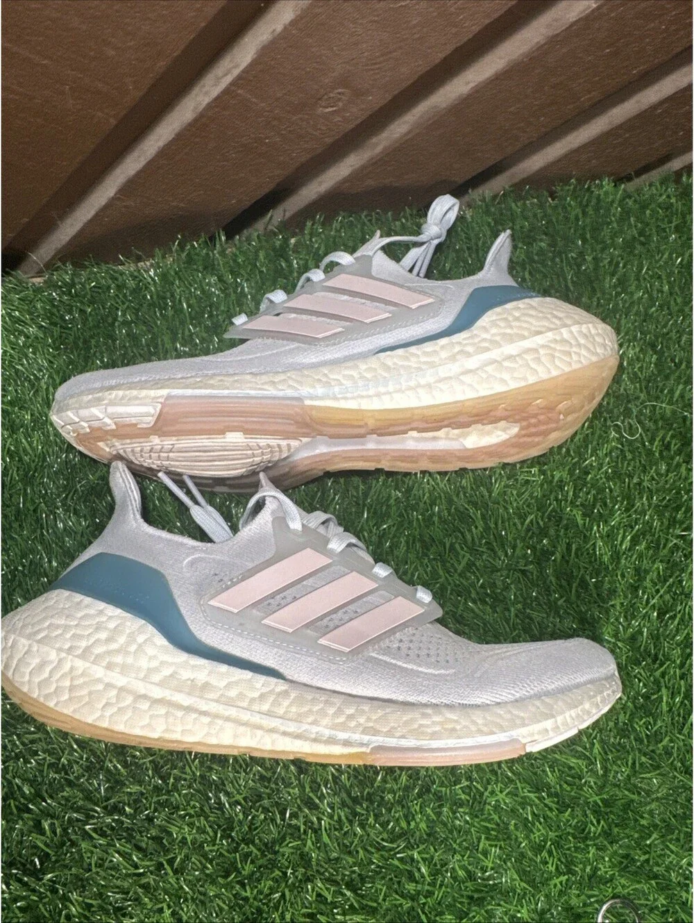 Size 8.5 - Adidas UltraBoost 21 Halo Blue Fresh Candy W